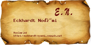 Eckhardt Noémi névjegykártya